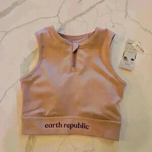 NWT Earth Republic Womens Sports Activewear Bra Tank Pink Size XS